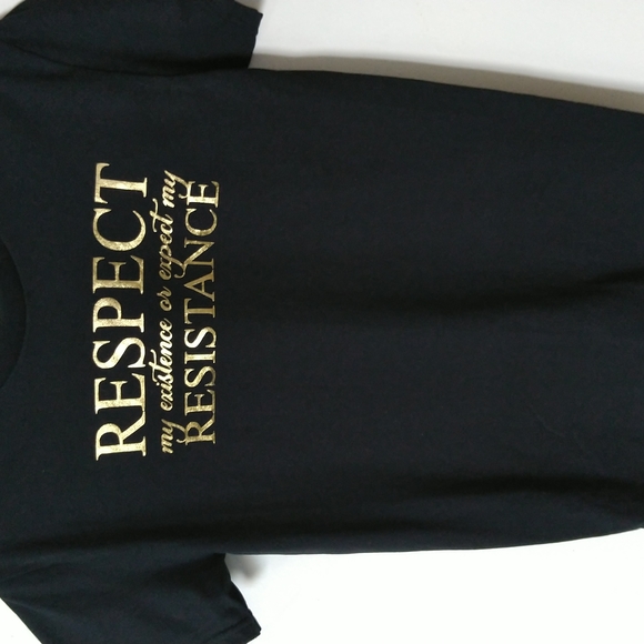Respect Short Sleeve Crew Neck Black T-Shirt - Picture 4 of 4